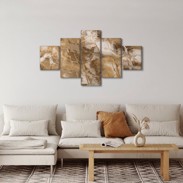 Obraz - Brązowa abstrakcja (125x70 cm)