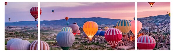 Obraz - Balony na ogrzane powietrze (170x50 cm)