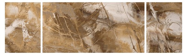 Obraz - Brązowa abstrakcja (170x50 cm)