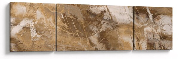 Obraz - Brązowa abstrakcja (170x50 cm)