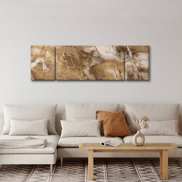 Obraz - Brązowa abstrakcja (170x50 cm)