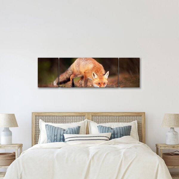 Obraz - Lis w lesie (170x50 cm)