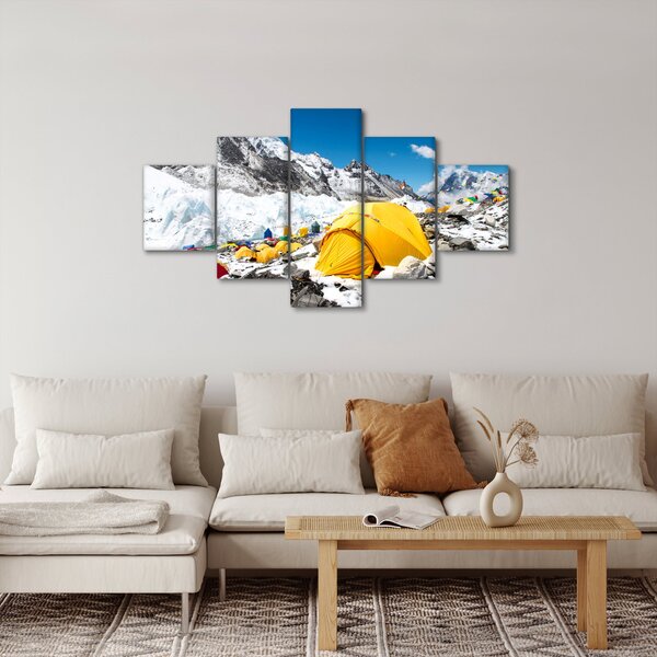 Obraz - Kemping w górach (125x70 cm)