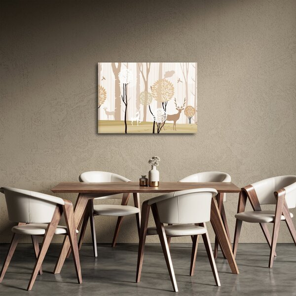 Obraz - Ilustrowany las (70x50 cm)