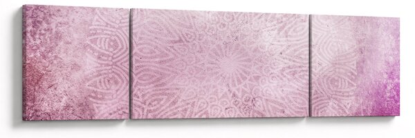 Obraz - Mandala na różowej ścianie (170x50 cm)