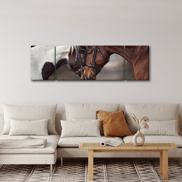 Obraz - Zakochane konie (170x50 cm)