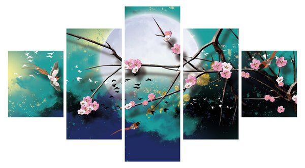 Obraz - Drzewo, grafika (125x70 cm)