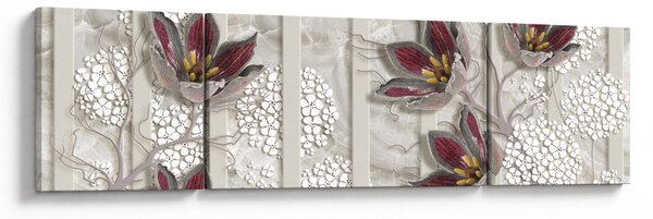 Obraz - Kwiaty dekoracyjne (170x50 cm)