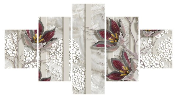 Obraz - Kwiaty dekoracyjne (125x70 cm)