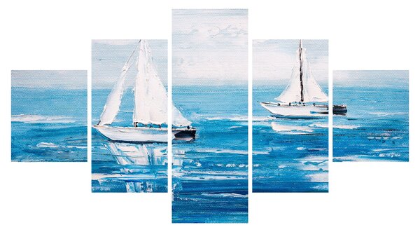 Obraz - Obraz jachtów na morzu (125x70 cm)