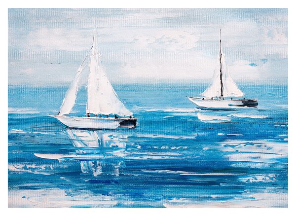 Obraz - Obraz jachtów na morzu (70x50 cm)