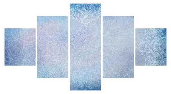 Obraz - Mandale w niebieskim (125x70 cm)
