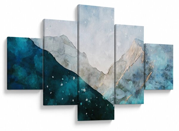 Obraz - Rysunek gór (125x70 cm)
