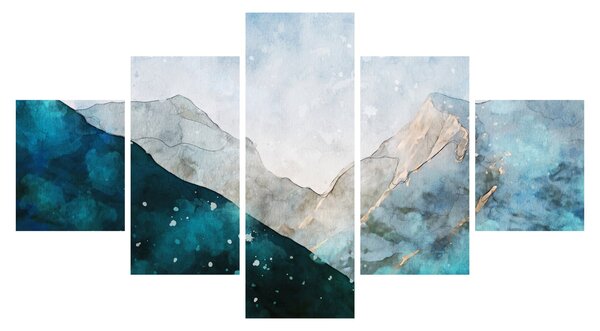 Obraz - Rysunek gór (125x70 cm)