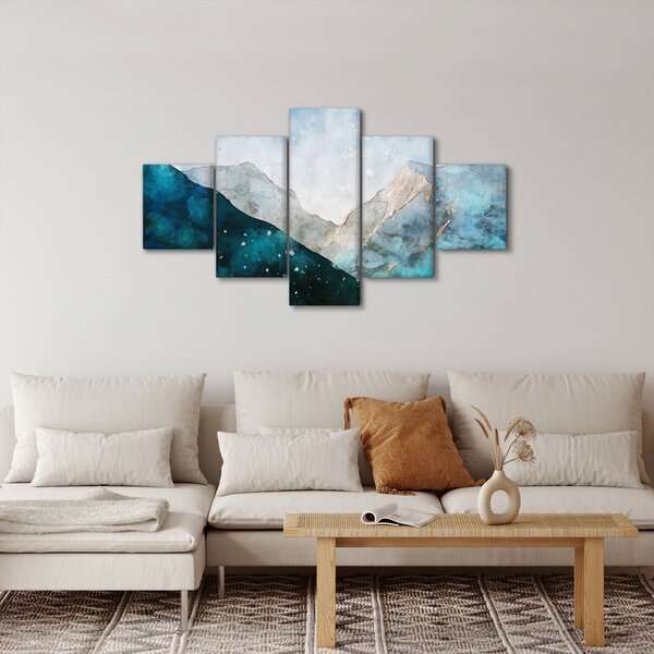Obraz - Rysunek gór (125x70 cm)