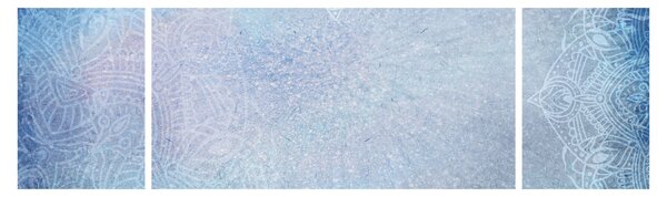 Obraz - Mandale w niebieskim (170x50 cm)