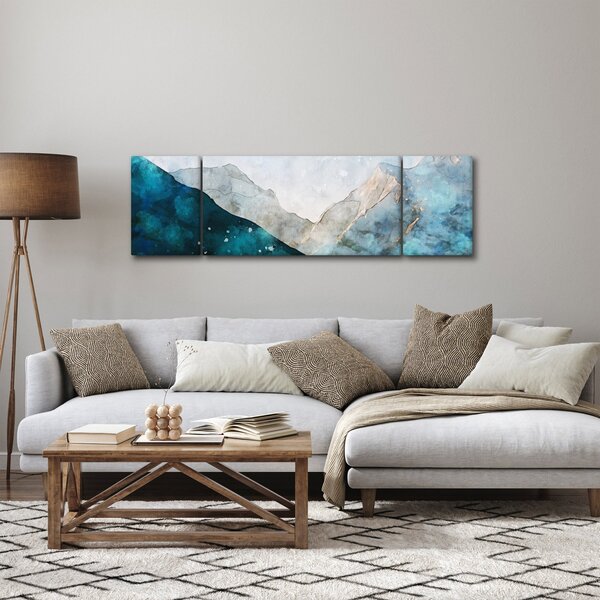 Obraz - Rysunek gór (170x50 cm)