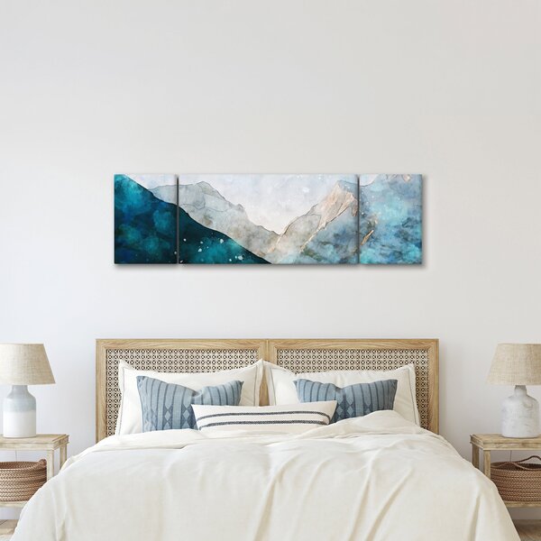 Obraz - Rysunek gór (170x50 cm)