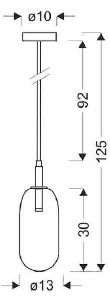 Różowa szklana lampa wisząca LED - 10X V013 G8-T97