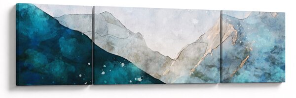 Obraz - Rysunek gór (170x50 cm)