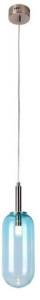 Niebieska cylindryczna lampa wisząca LED - V013-Solis