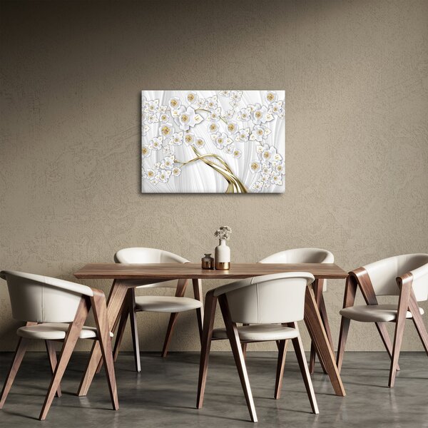 Obraz - Drzewo ze złotą ozdobą (70x50 cm)