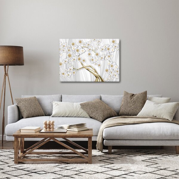 Obraz - Drzewo ze złotą ozdobą (70x50 cm)
