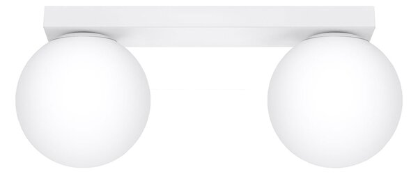 Biała lampa sufitowa z podwójnym kloszem - A164-Bago