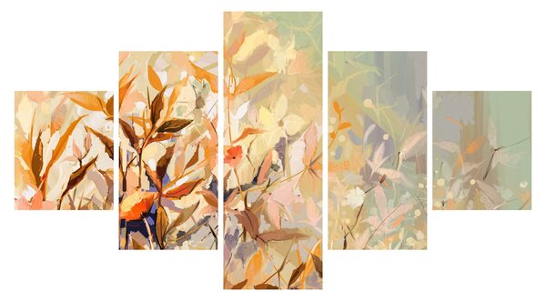 Obraz - Malowane rośliny (125x70 cm)