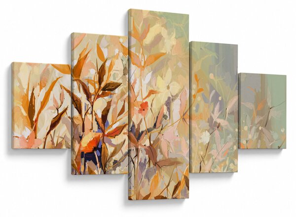 Obraz - Malowane rośliny (125x70 cm)
