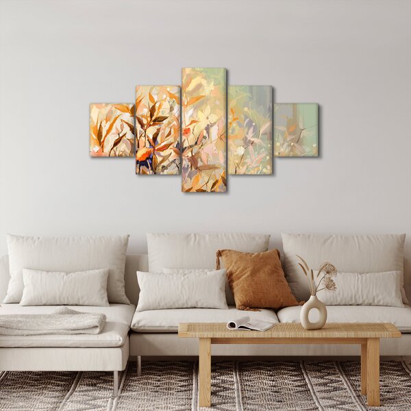 Obraz - Malowane rośliny (125x70 cm)