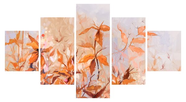 Obraz - Malowane kwiaty (125x70 cm)