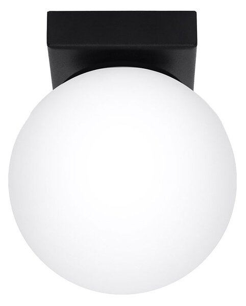 Czarna lampa sufitowa z okrągłym kloszem - A163-Bago
