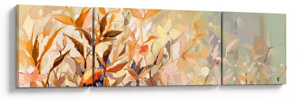 Obraz - Malowane rośliny (170x50 cm)