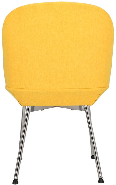 Żółte chromowane krzesło minimalistyczne R2-R10