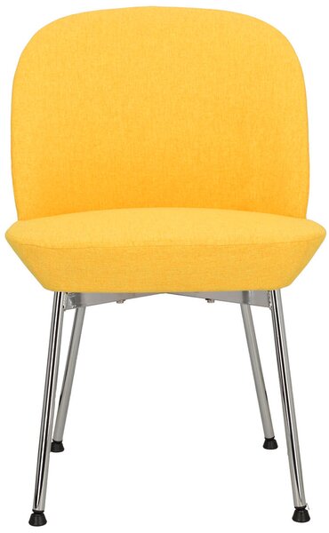 Żółte chromowane krzesło minimalistyczne R2-R10