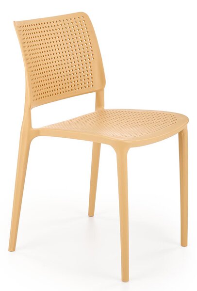 Pomarańczowe krzesło ogrodowe sztaplowane - Imros