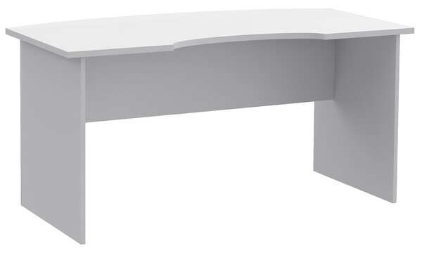 Białe długie biurko komputerowe - Romiks