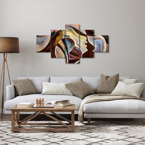 Obraz - Abstrakcja głów (125x70 cm)