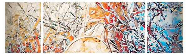 Obraz - Mozaikowa abstrakcja (170x50 cm)