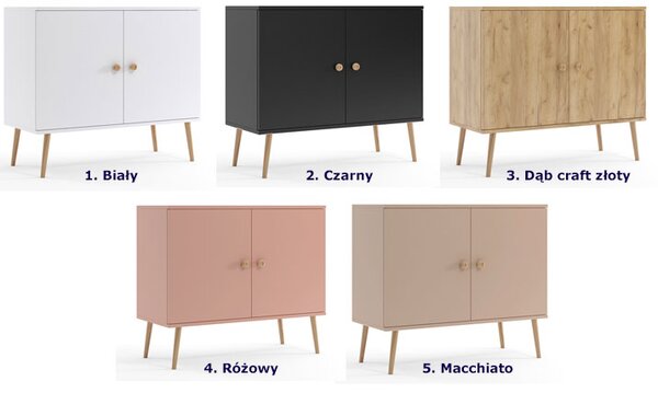 Różowa komoda w stylu skandynawskim L5-G03