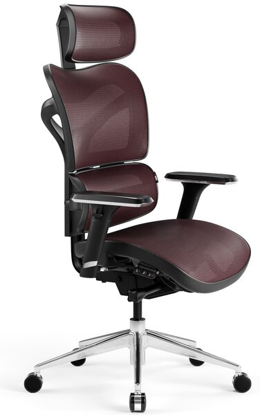 Krzesło biurowe z dzielonym oparciem Diablo V-Commander czarno-burgundowy
