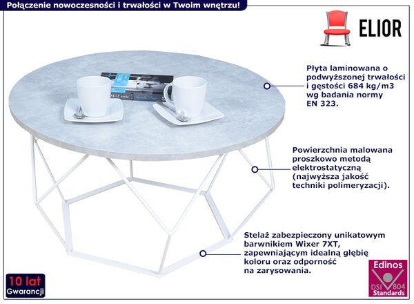 Nowoczesny stolik kawowy beton S8-M18