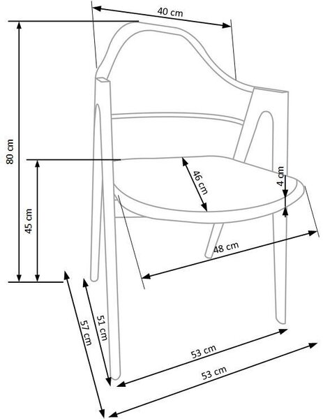 Beżowe krzesło z podłokietnikami B3-W12
