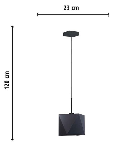 Regulowana lampa wisząca na stalowym stelażu - D7-K29