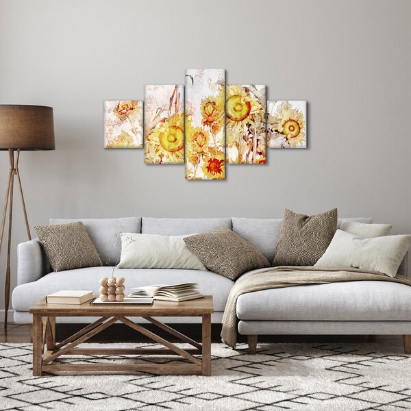 Obraz - Słoneczniki, malarstwo (125x70 cm)