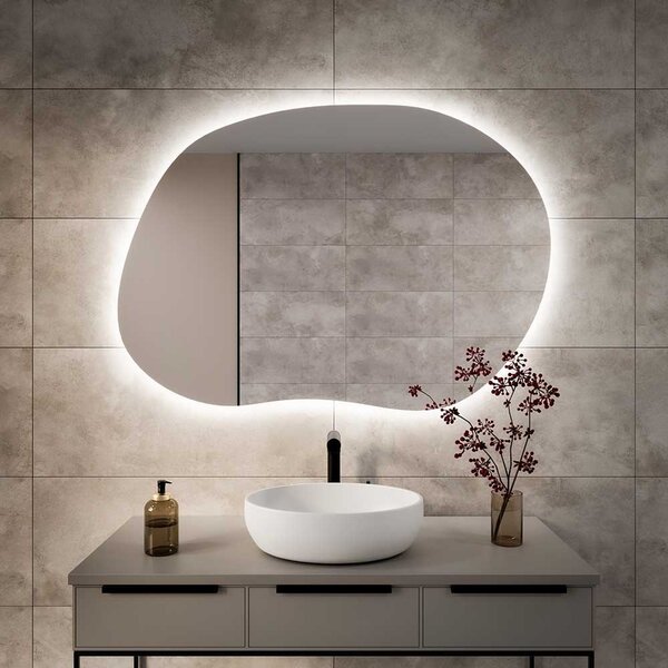 Lustro Nieregularne bez Ramy STAIN II 50 x 36 cm Neutralna Brak Brak