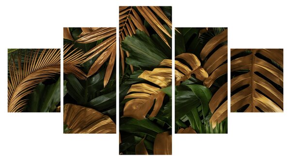 Obraz - Złote liście (125x70 cm)