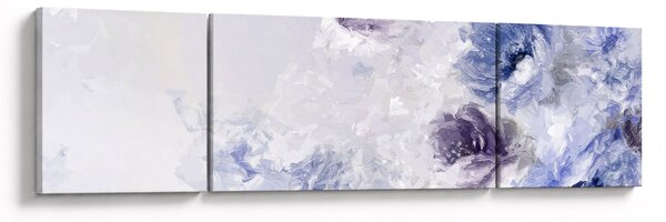 Obraz - Kwiaty, teksturowane malarstwo (170x50 cm)