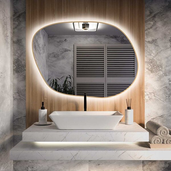 Lustro Led STAIN IV 50 x 36 cm Biały Ciepła